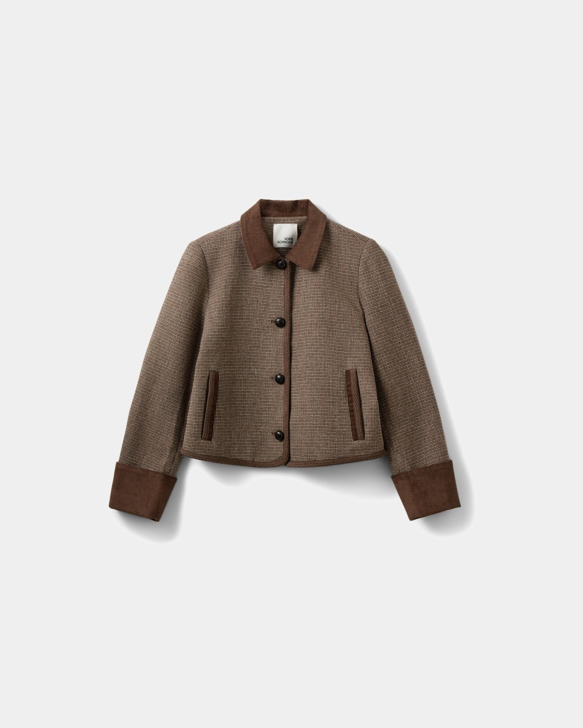 KAMIKKASW SHORT JACKET Jakke - 9007 Brown check | Sofie Schnoor