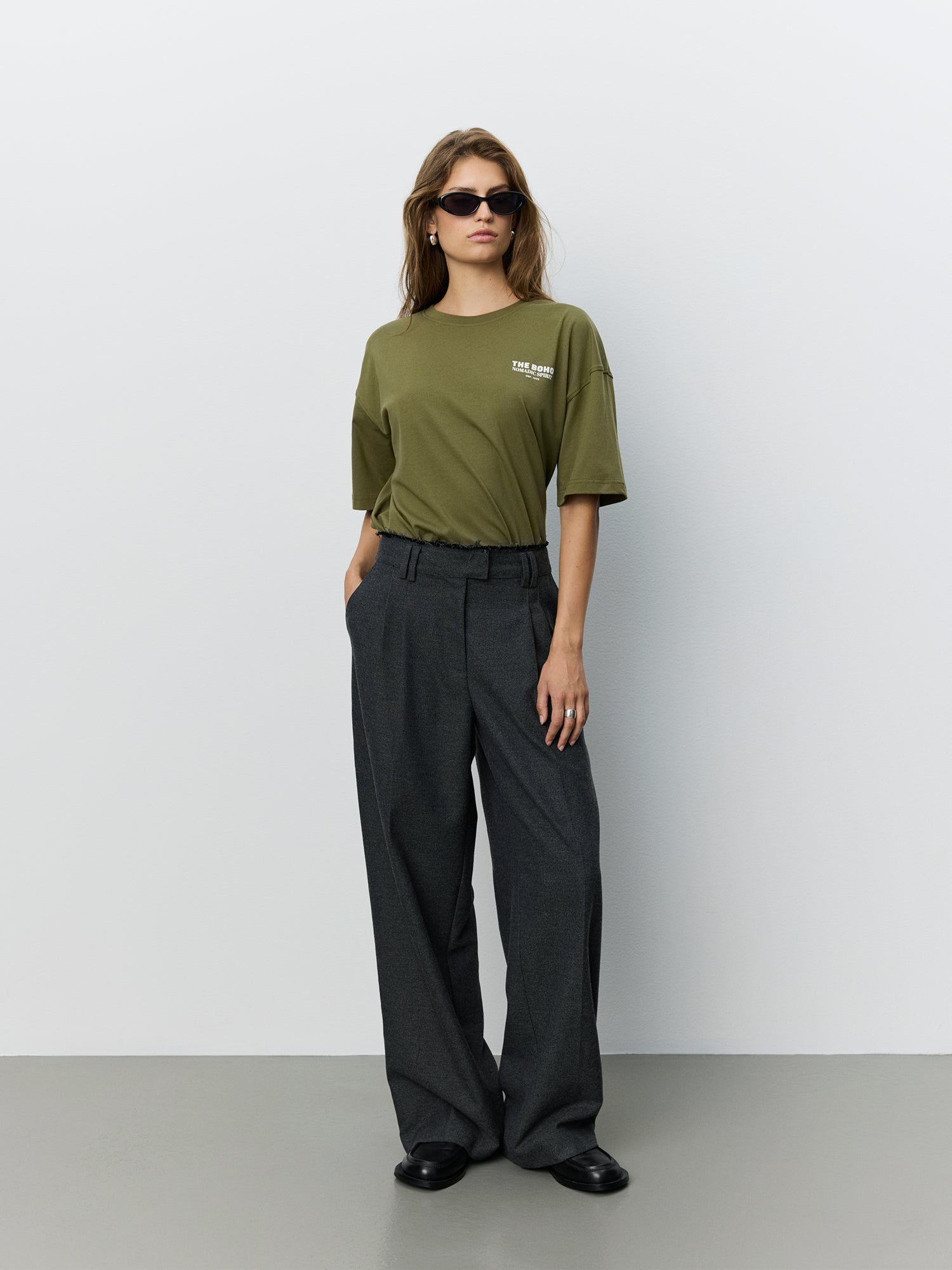 Sofie Schnoor WOMEN KIMJASW BUKSER Buks 8011 Dark grey melange