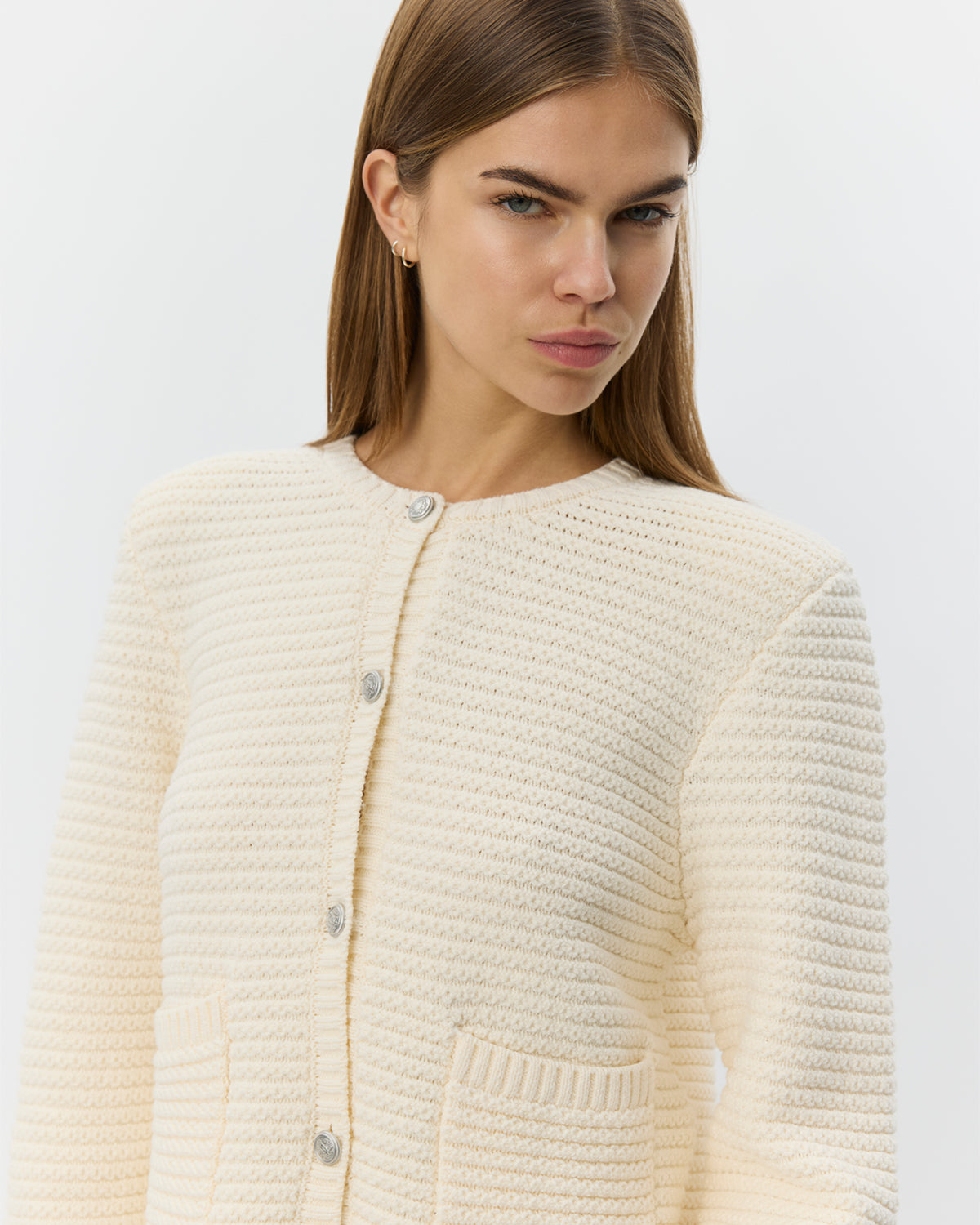 Sofie Schnoor WOMEN KYRASW STRIK CARDIGAN Cardigan 0101 Off white