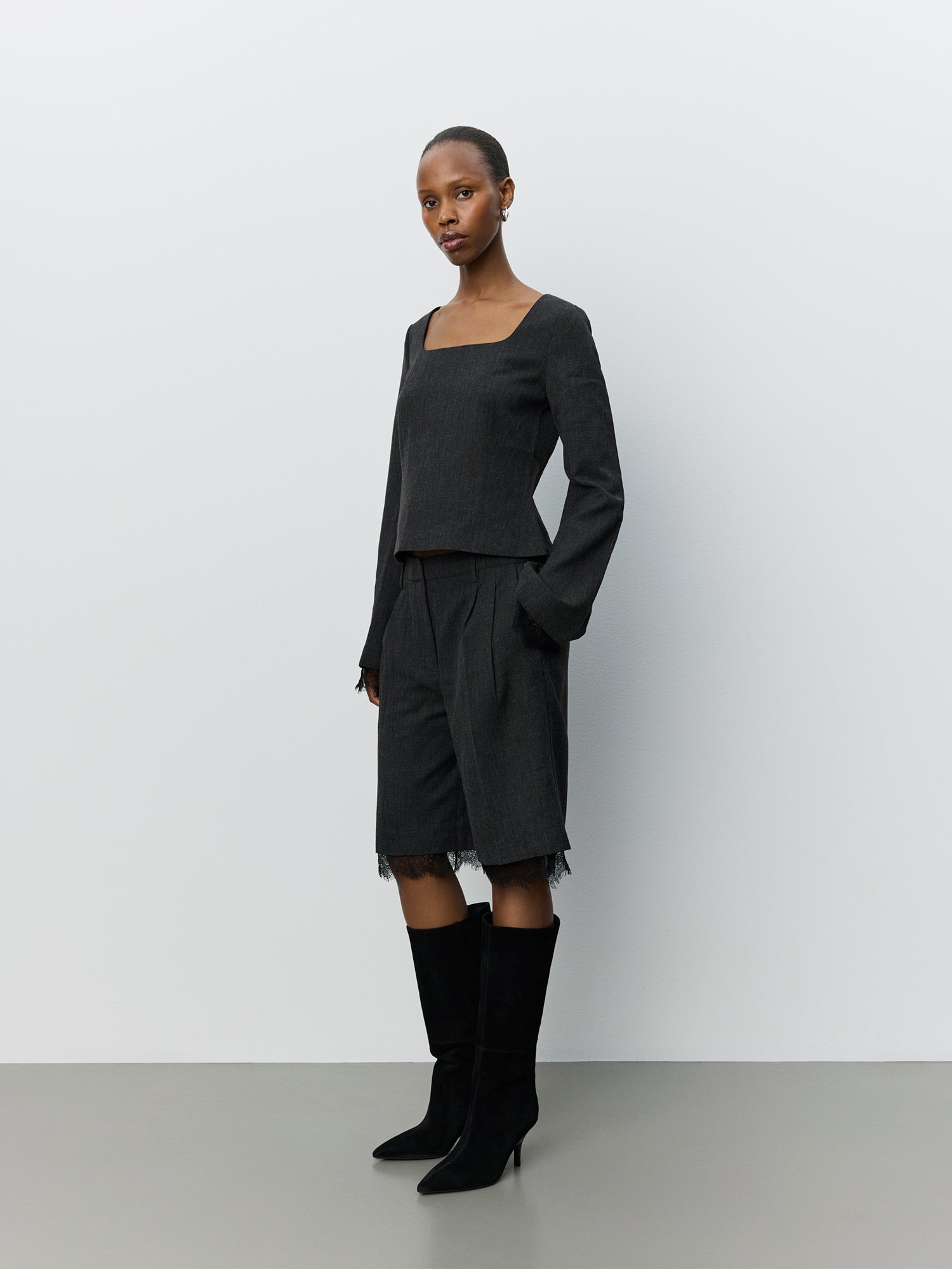 Sofie Schnoor WOMEN LACIASW BERMUDA SHORTS Shorts 8011 Dark grey melange