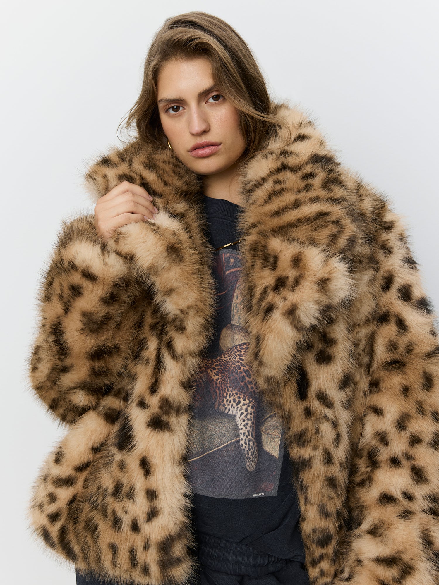 Sofie Schnoor WOMEN LARRIESW IMITERET PELS-JAKKE Jakke 9006 Leopard