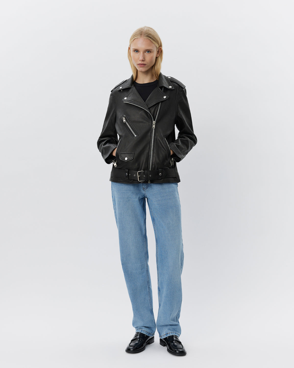LEMOSW LEATHER JACKET Læderjakke - 1000 Black | Sofie Schnoor