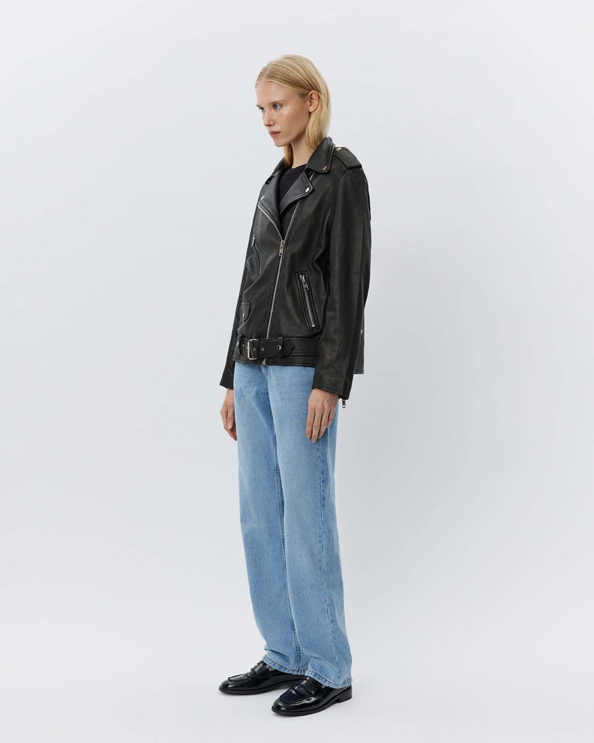 LEMOSW LEATHER JACKET Læderjakke - 1000 Black | Sofie Schnoor