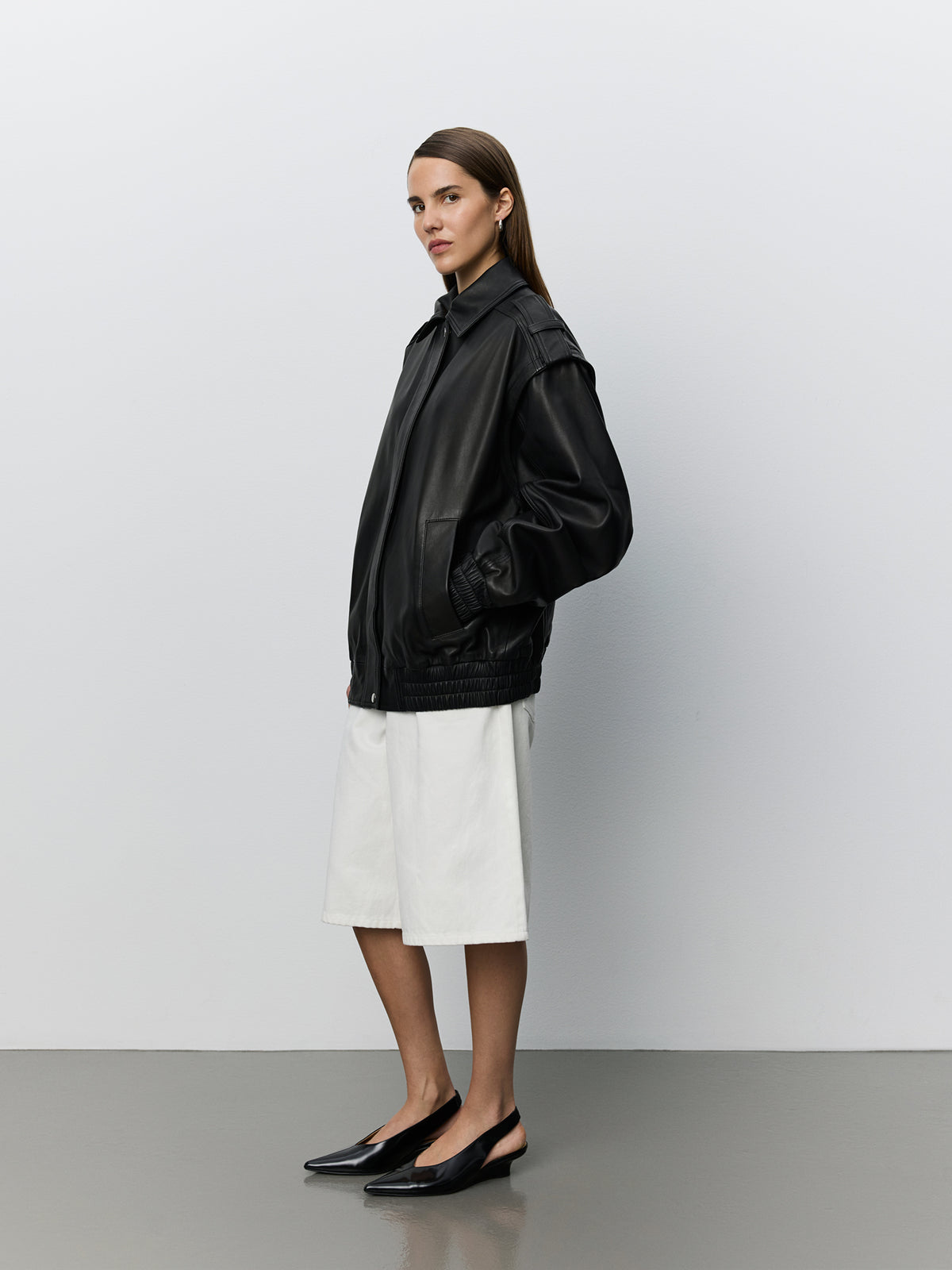 Sofie Schnoor WOMEN LENNIXSW OVERSIZE LÆDERJAKKE Læderjakke 1000 Black