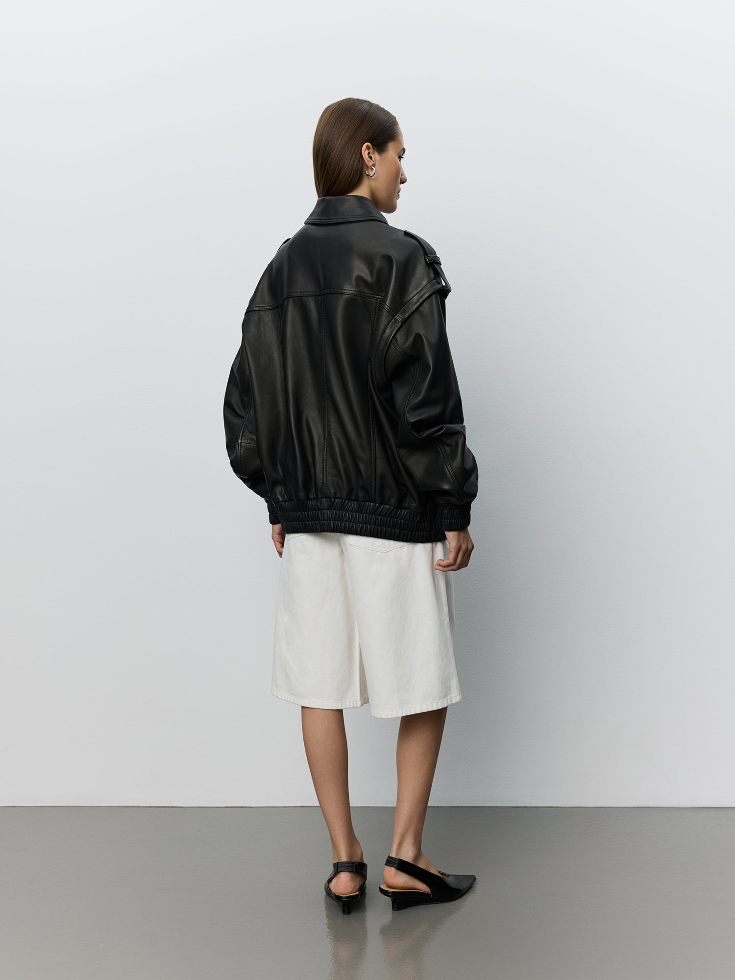Sofie Schnoor WOMEN LENNIXSW OVERSIZE LÆDERJAKKE Læderjakke 1000 Black