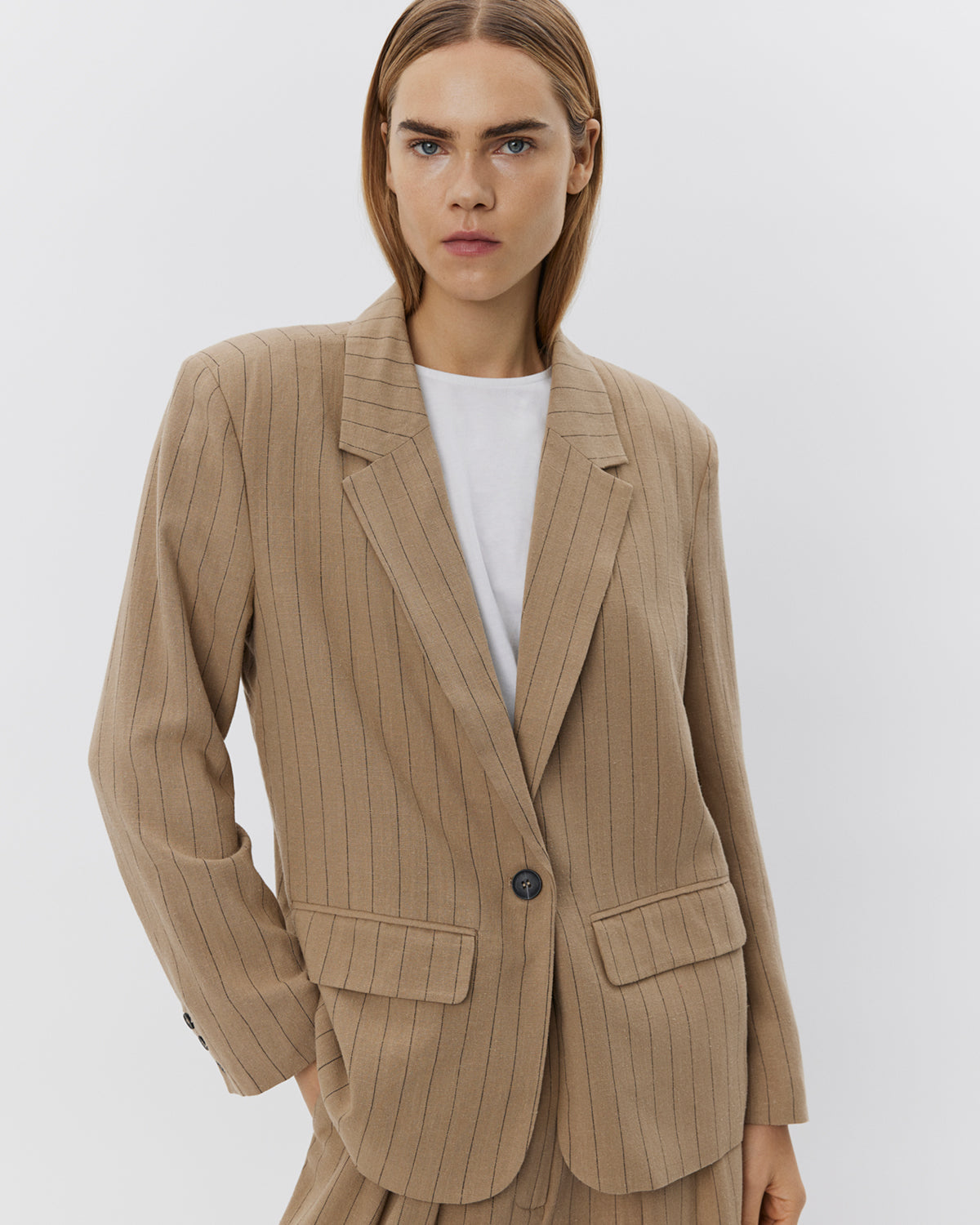 Sofie Schnoor WOMEN LENNONSW BLAZER Blazer 7118 Light Brown Striped