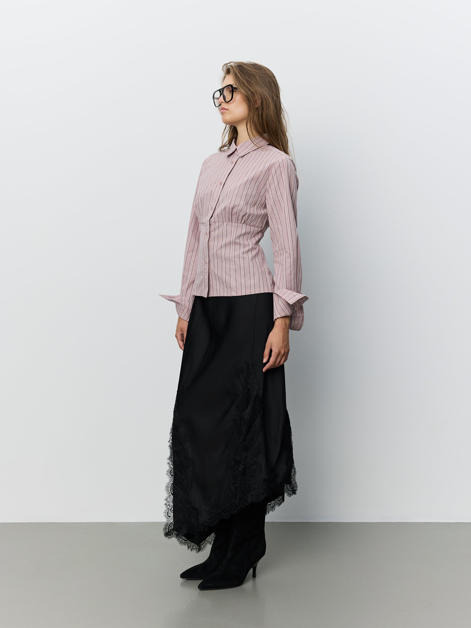 Sofie Schnoor WOMEN LIANUSW STRIPET SKJORTE Skjorte 7173 Dusty Plum Sripe
