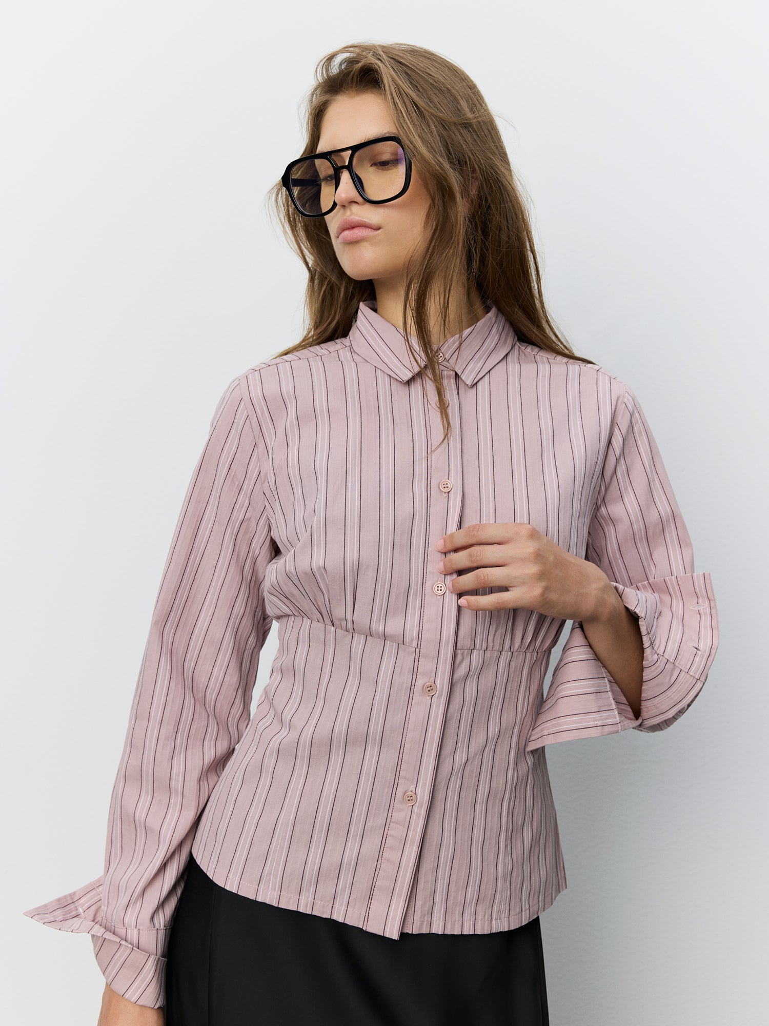 Sofie Schnoor WOMEN LIANUSW STRIPET SKJORTE Skjorte 7173 Dusty Plum Sripe