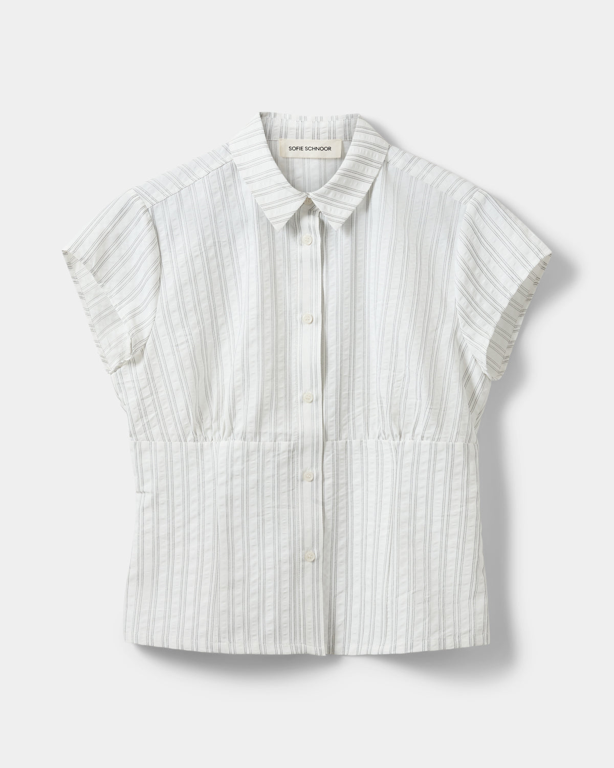 Sofie Schnoor WOMEN LILYANSW STRIPED TÆTSIDDENDE SKJORTE Skjorte 0154 Off White / Black stripe