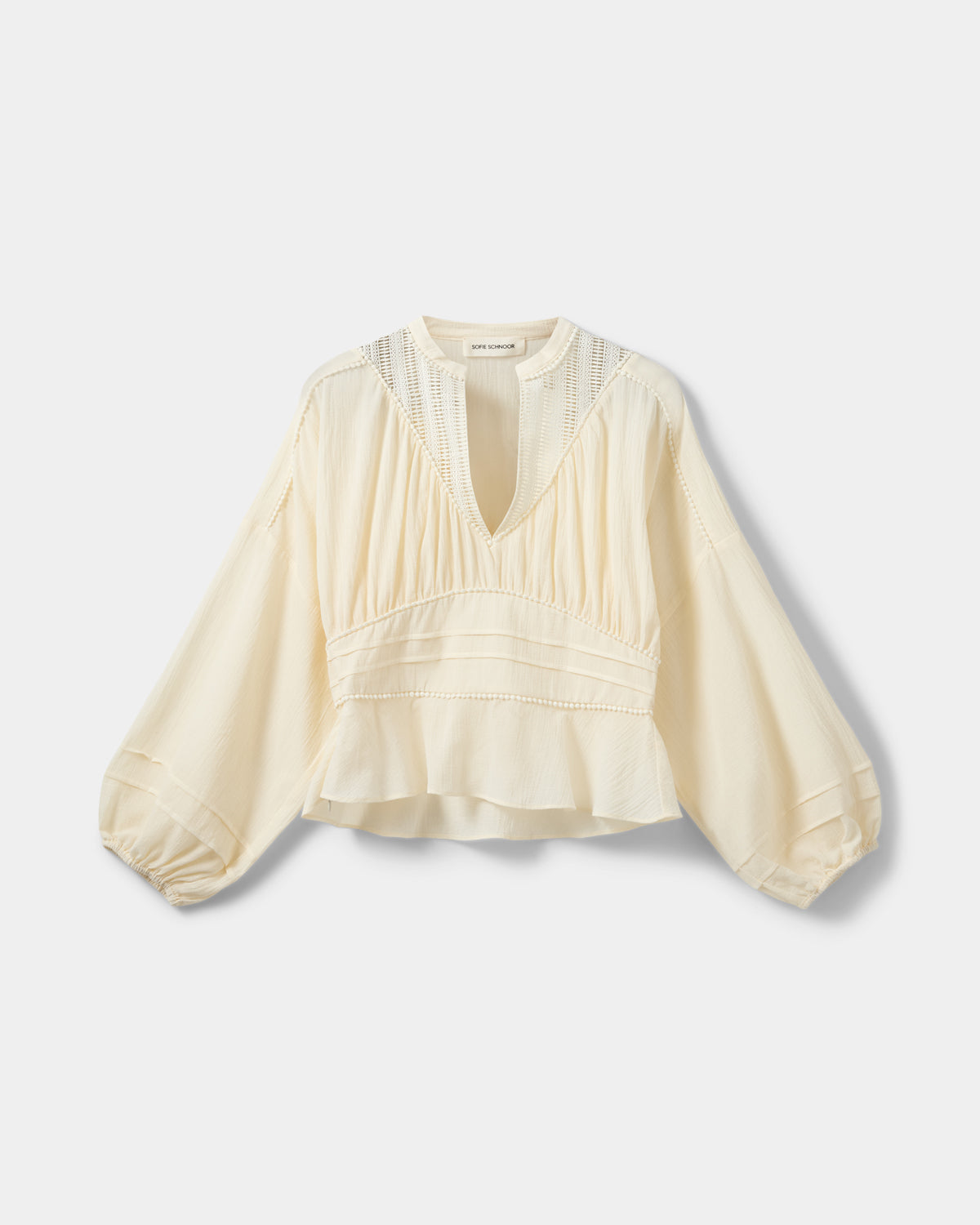 Sofie Schnoor WOMEN LOUSW BLONDE DETALJE BLUSE Bluse 0159 Cream White