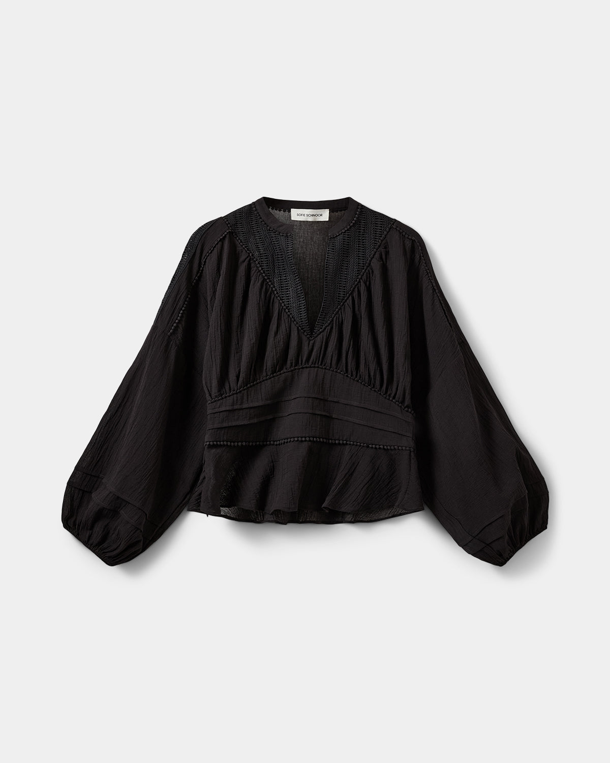 Sofie Schnoor WOMEN LOUSW BLONDE DETALJE BLUSE Bluse 1000 Black