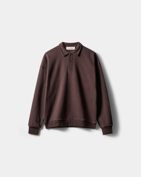 Sofie Schnoor WOMEN LUMESW POLO SWEATSHIRT T-shirt lang ærmet 7080 Dark brown