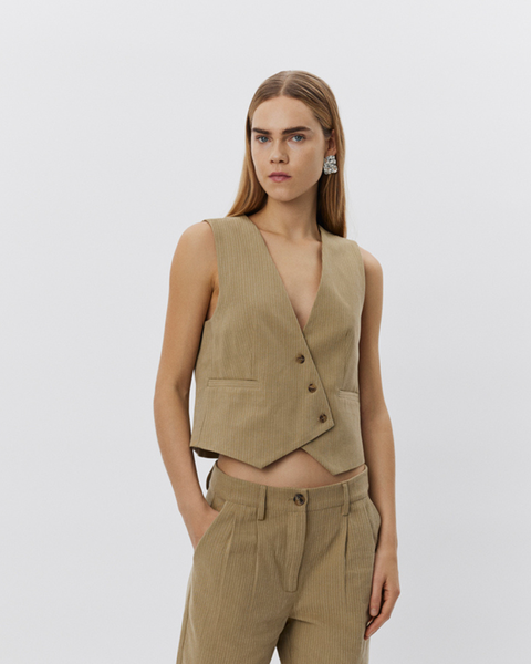 TOWAVASE French Komon Vest ベージュ sizeフリー TOWAVASE | フレンチ古紋ジャケット - c a b i n e t O N L I N E
