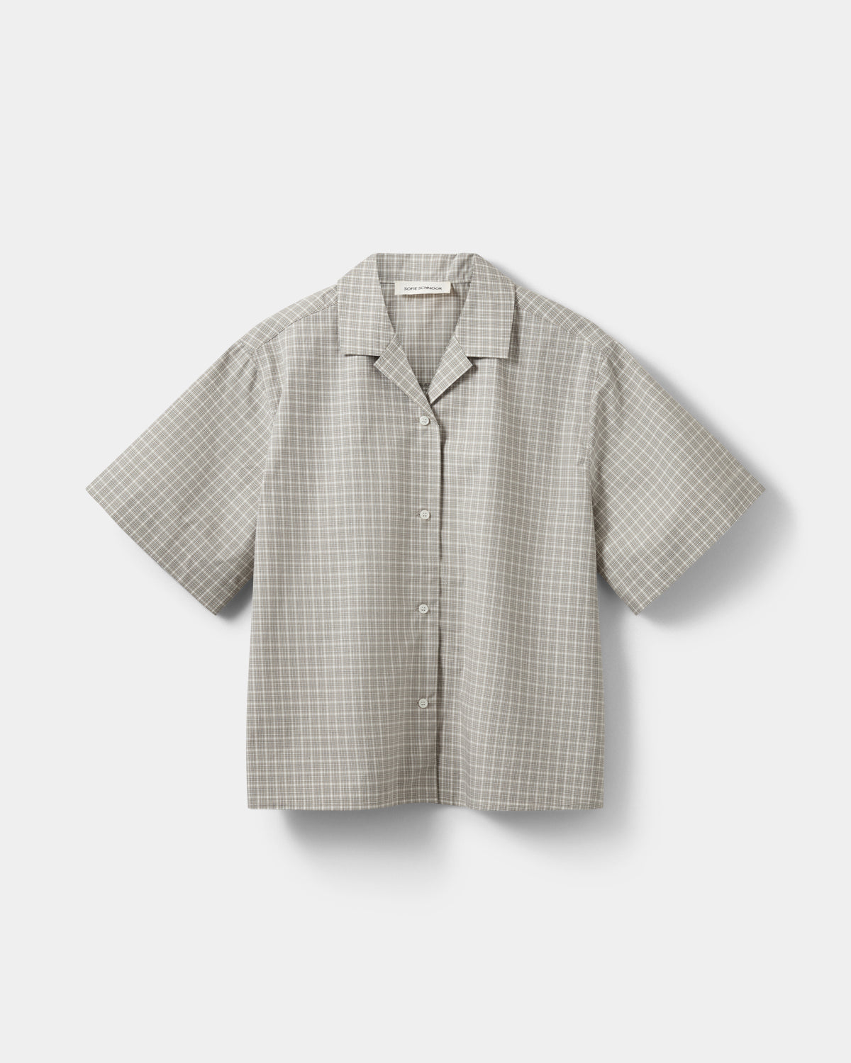 Sofie Schnoor WOMEN MAVISSW KORTÆRMET SKJORTE Skjorte 8040 Grey check