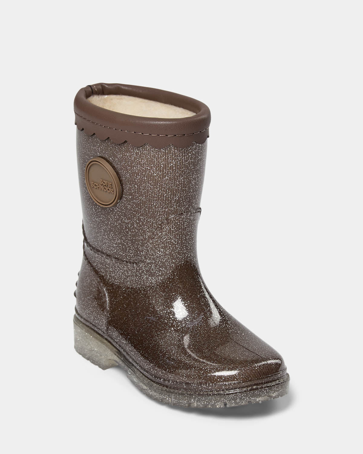 Sofie Schnoor KIDS MELLYKB GUMMISTØVLE MED FOER Gummistøvle 7080 Dark brown