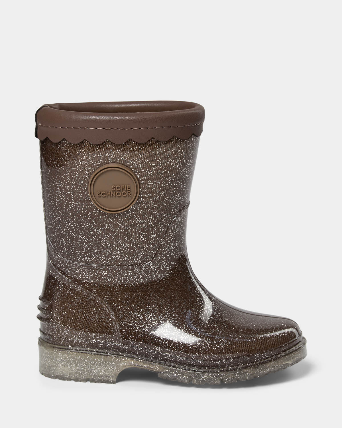 Sofie Schnoor KIDS MELLYKB GUMMISTØVLE MED FOER Gummistøvle 7080 Dark brown