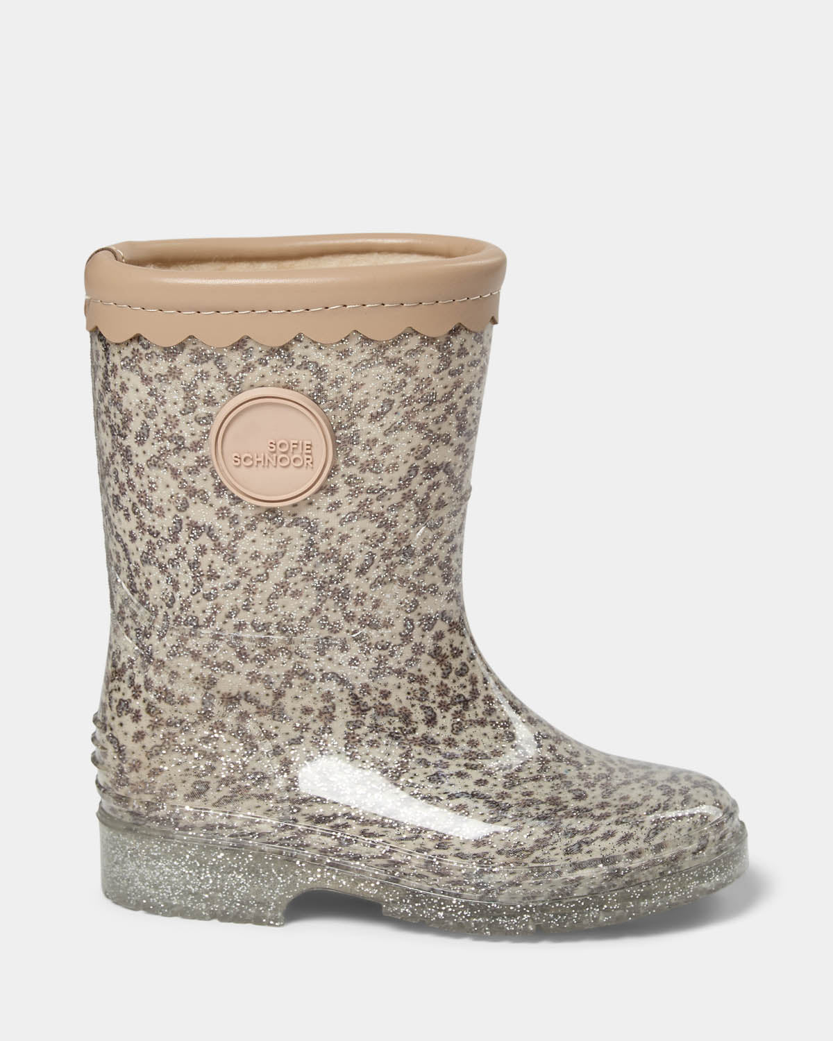 Sofie Schnoor KIDS MELLYKB GUMMISTØVLE MED FOER Gummistøvle 9109 Off White w AOP