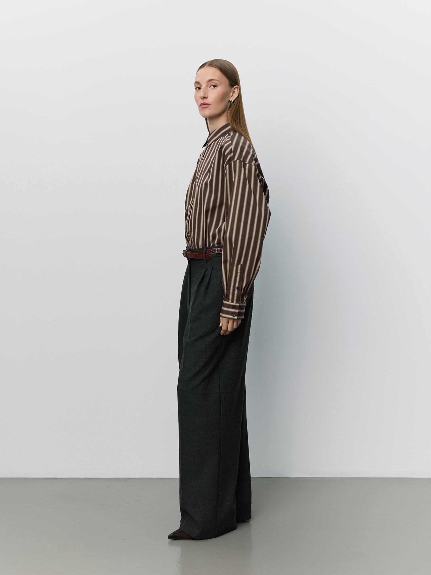 Sofie Schnoor WOMEN MERCYSW OVERSIZED SKJORTE Skjorte 7113 Brown Striped