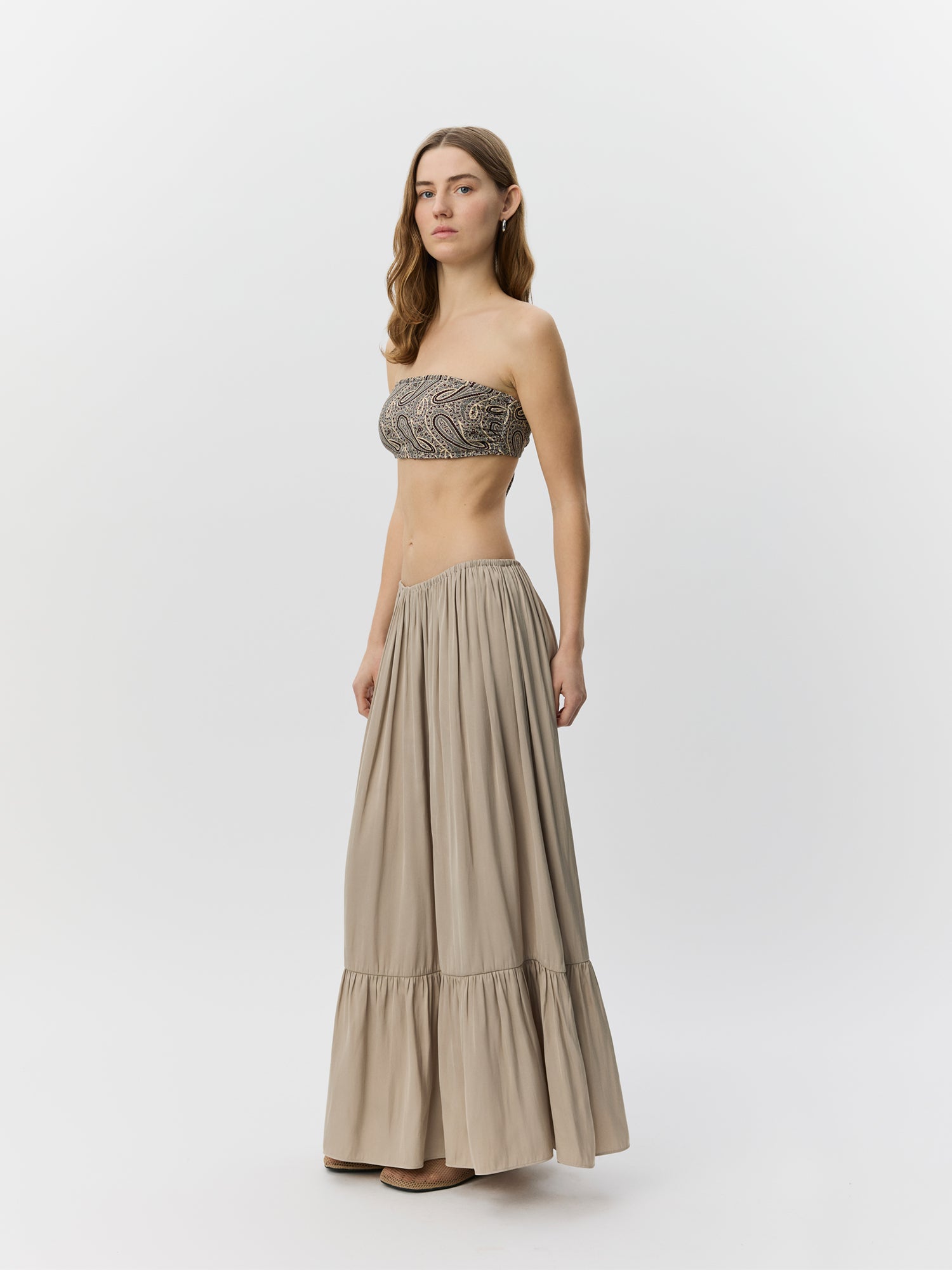 Sofie Schnoor WOMEN MILIASW MAXI NEDERDEL Nederdel 8058 Feather Gray