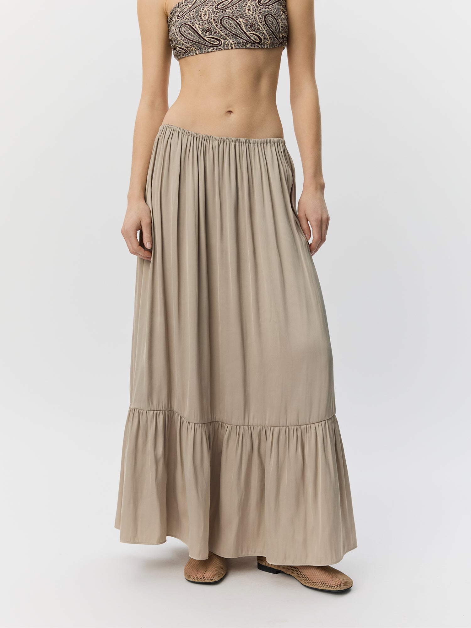 Sofie Schnoor WOMEN MILIASW MAXI NEDERDEL Nederdel 8058 Feather Gray