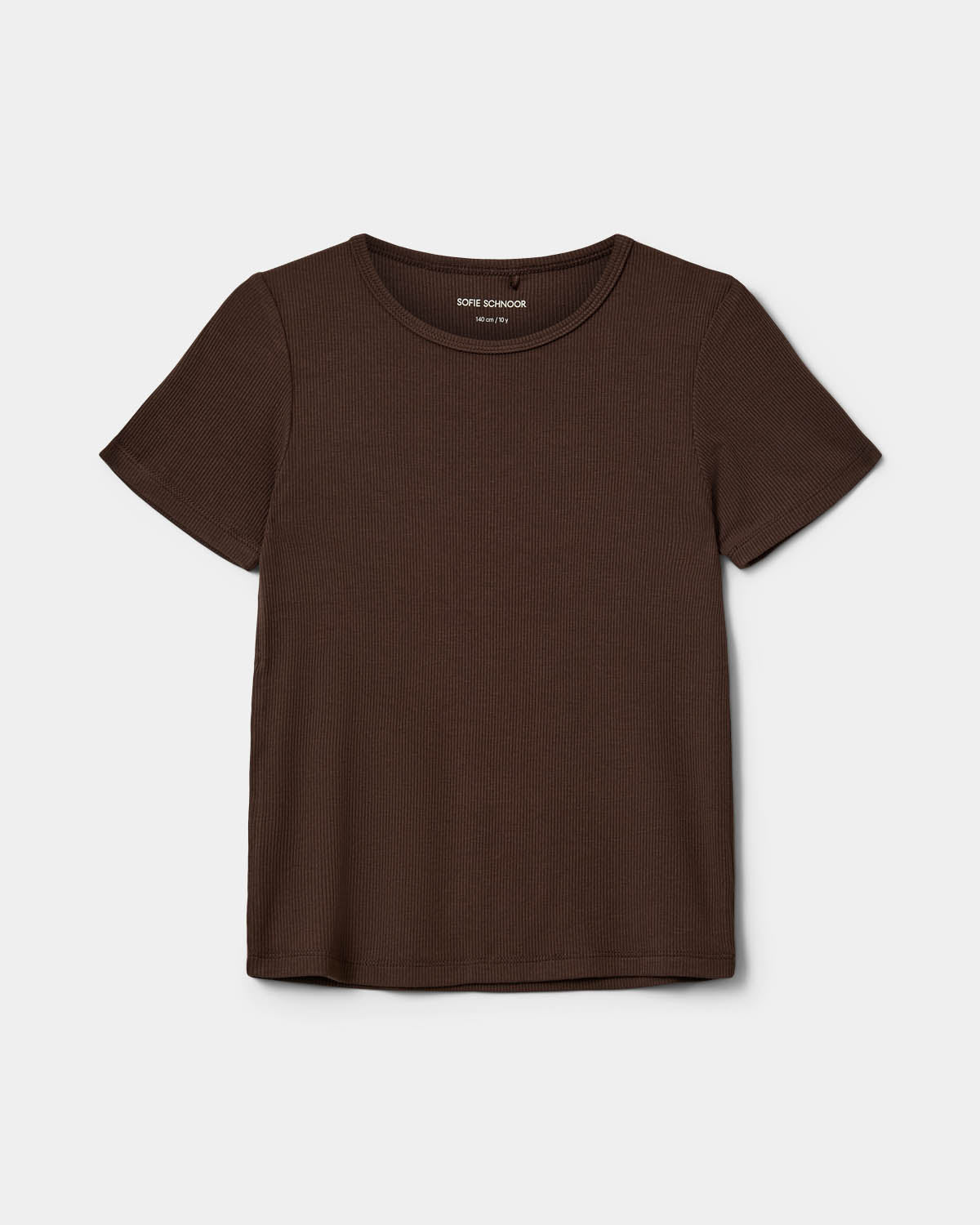 Sofie Schnoor YOUNG NATALIASY RIB T-SHIRT T-shirt 7129 Brown Fudge