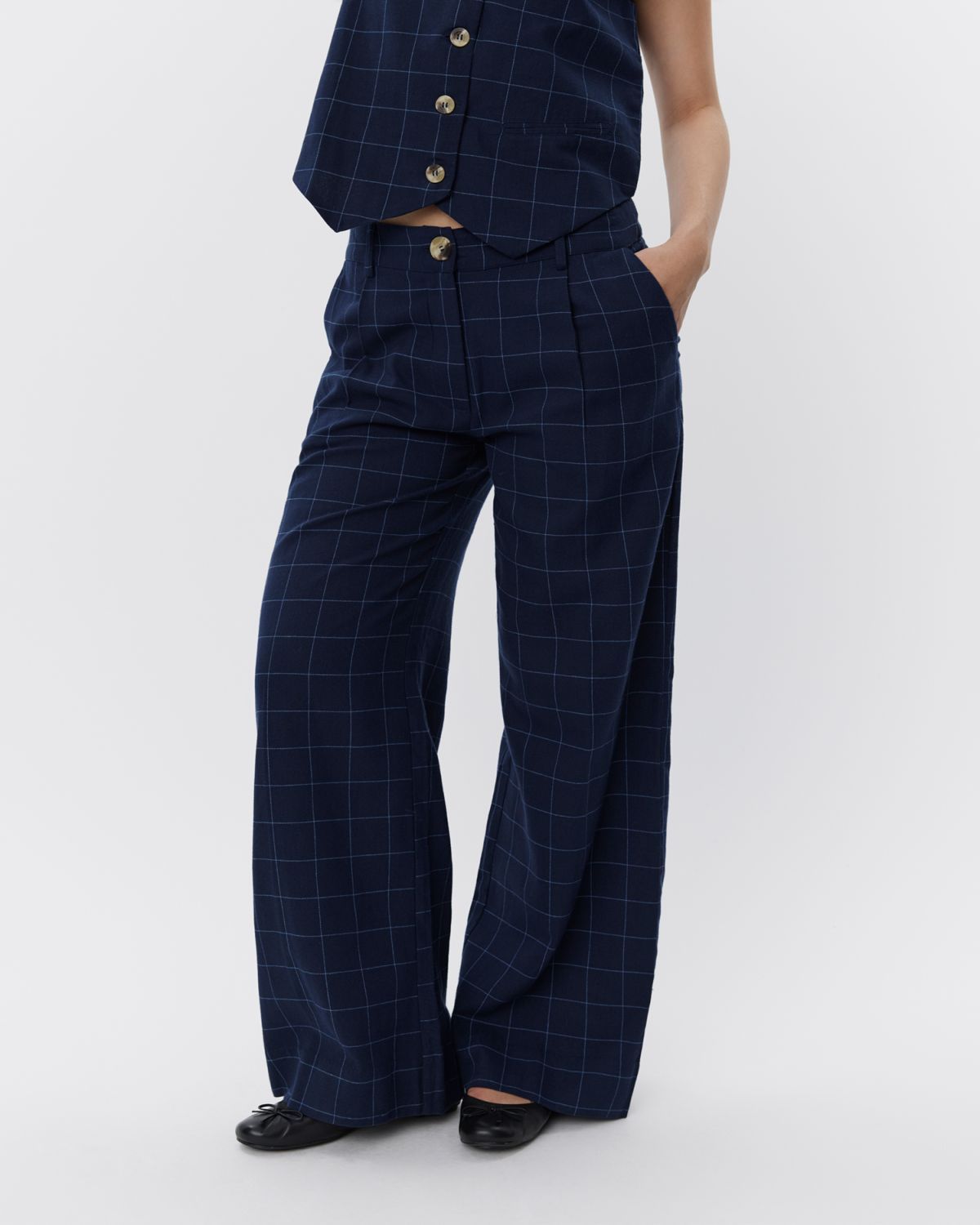 Sofie Schnoor WOMEN NATHALIASW TROUSERS Trousers 5103 Navy check