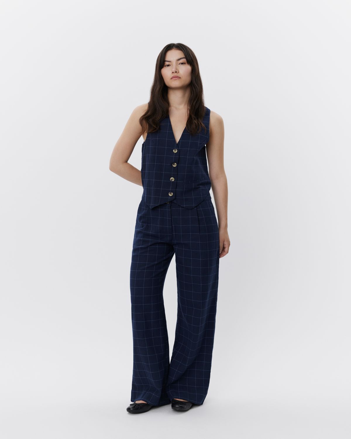 Sofie Schnoor WOMEN NATHALIASW TROUSERS Trousers 5103 Navy check