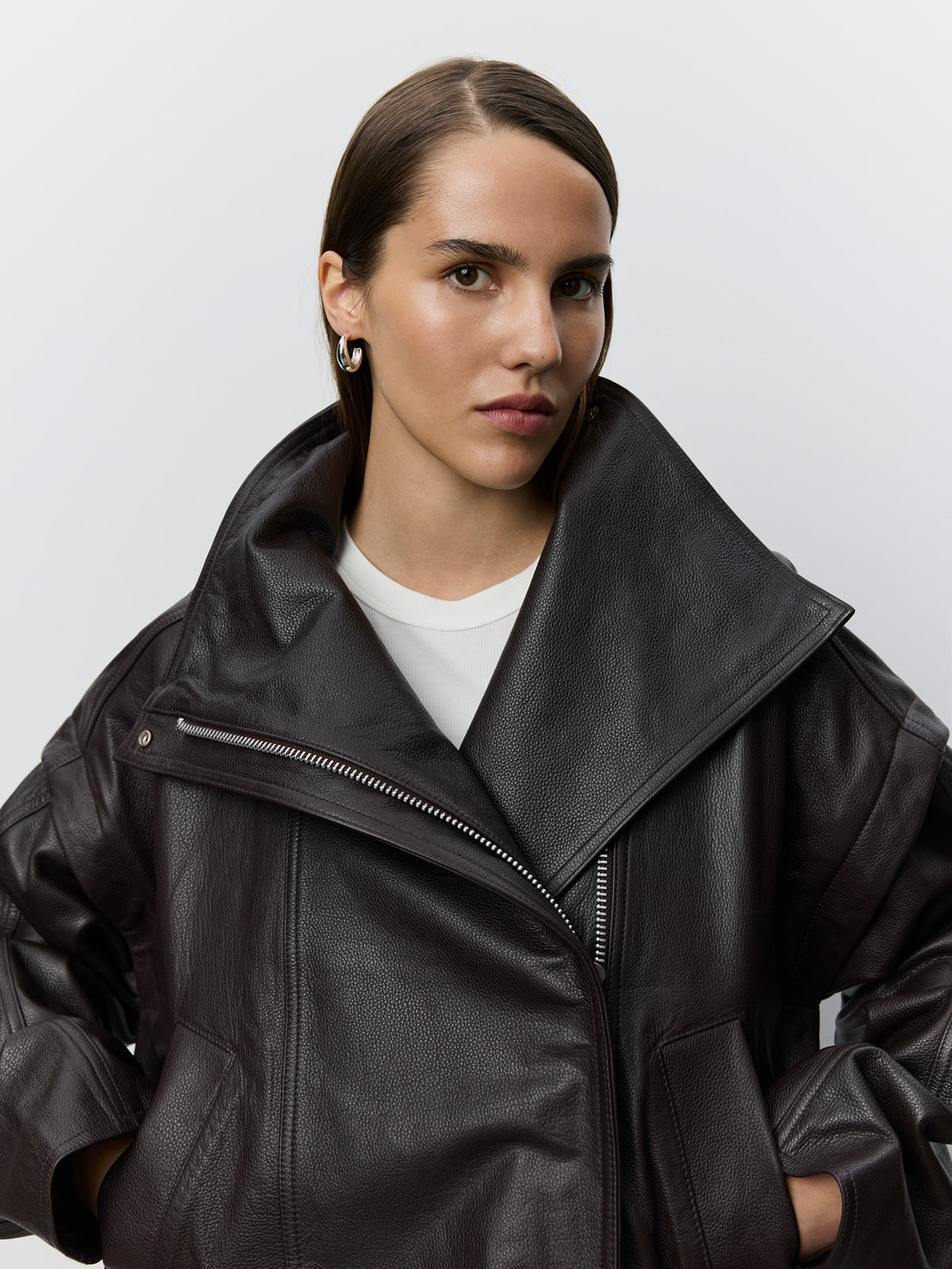 Sofie Schnoor WOMEN NIKITASW LÆDERJAKKE Læderjakke 7171 Dark Plum