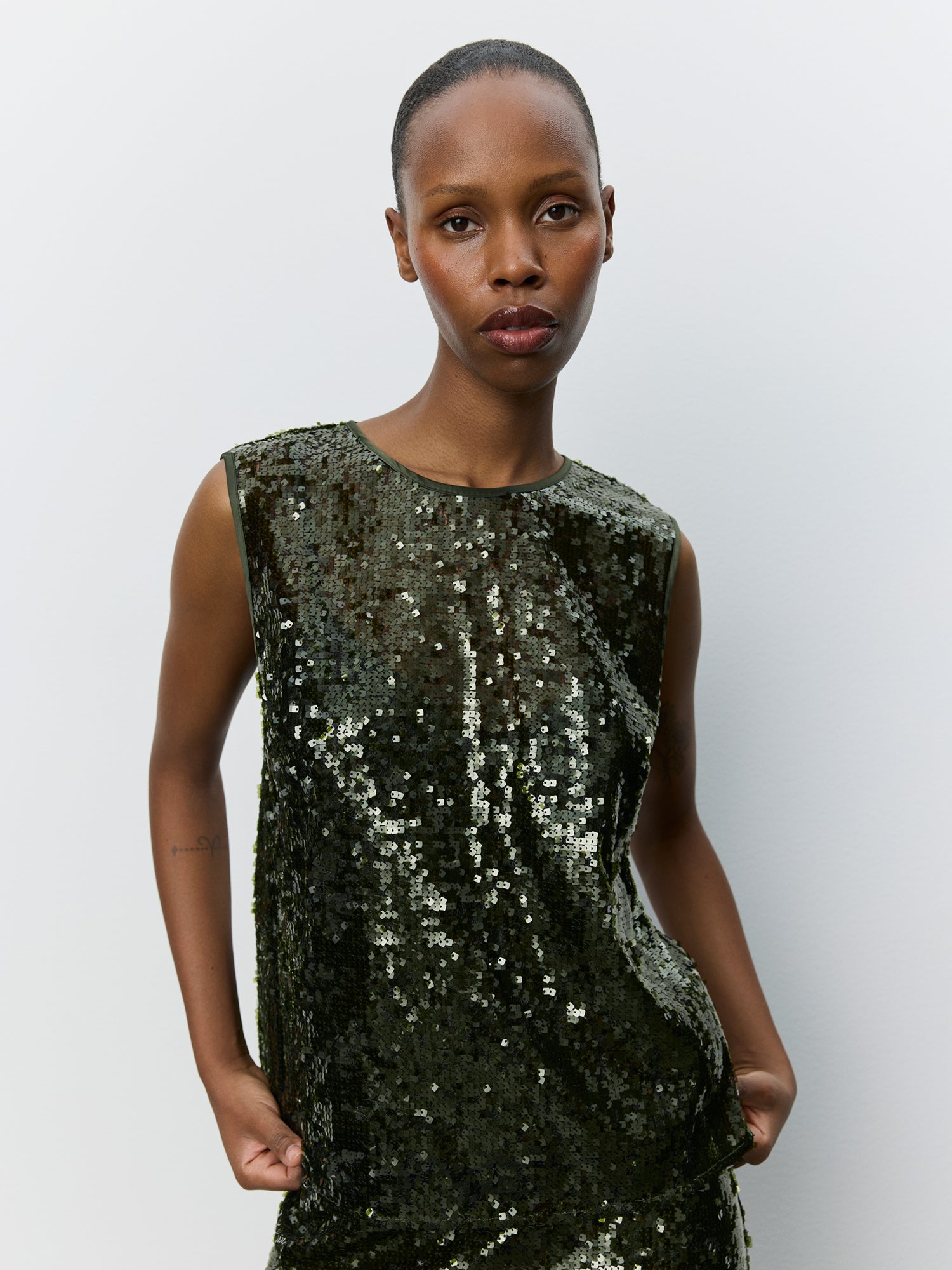 Sofie Schnoor WOMEN ODESSASW PALIET TOP Top 3030 Olive green