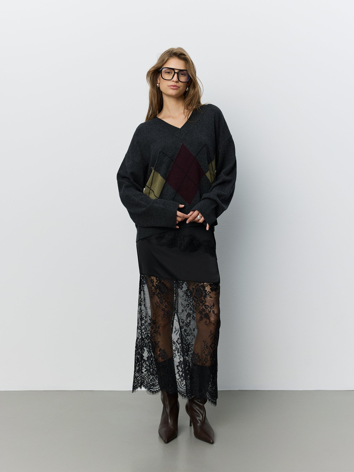 Sofie Schnoor WOMEN PALEASW STRIK SWEATER Strik 8008 Dark grey