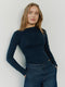 PELUASY T-SHIRT LONG SLEEVE - Dark Navy