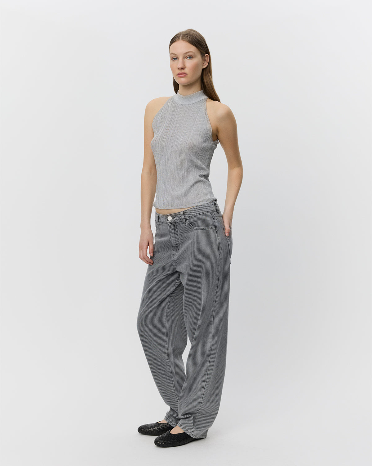 Sofie Schnoor WOMEN PERLASW KNIT TOP Top 8037 Silver