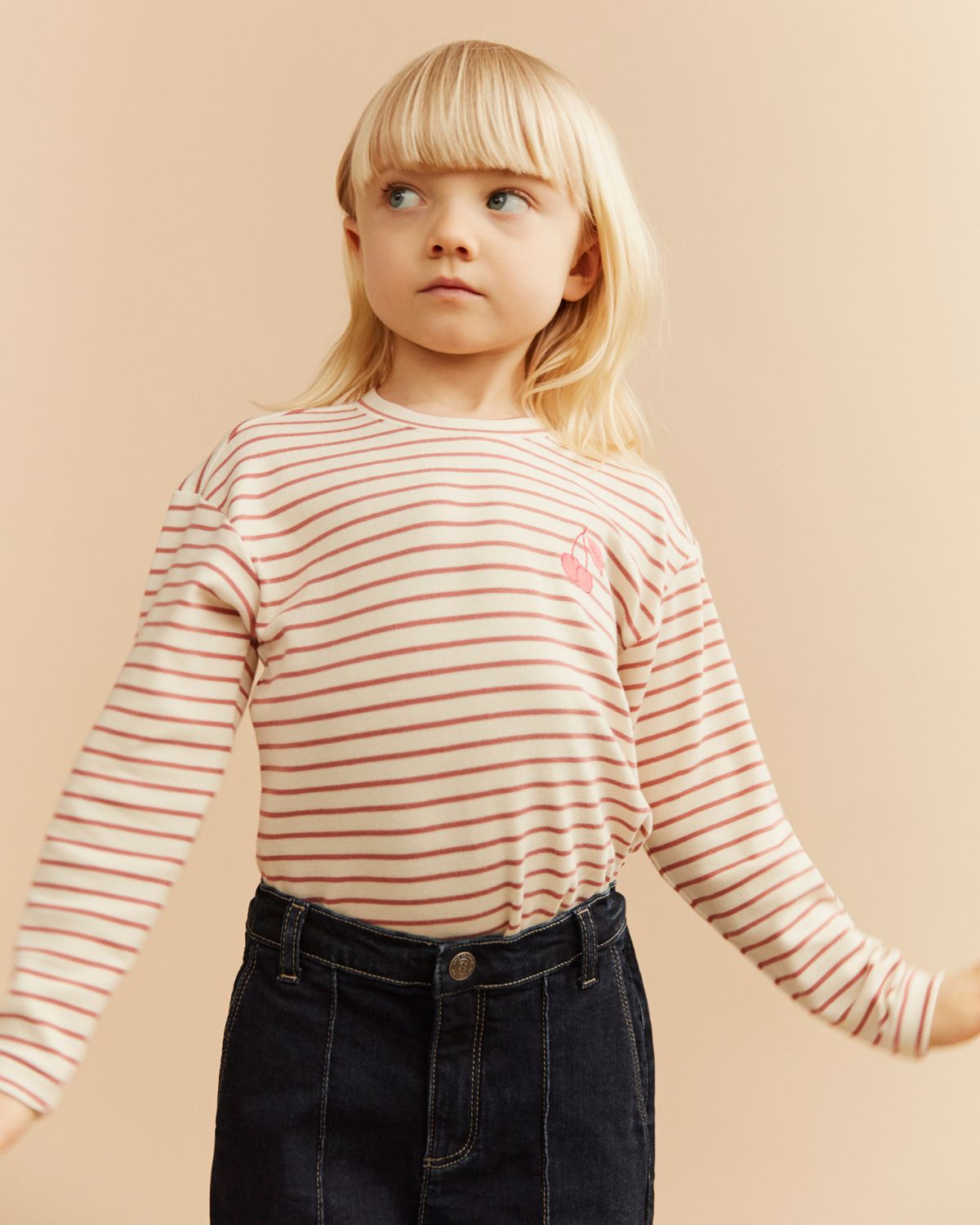 Sofie Schnoor KIDS PERNILLASK T-SHIRT LONG SLEEVE T-shirt Long Sleeve 0140 Off White Striped