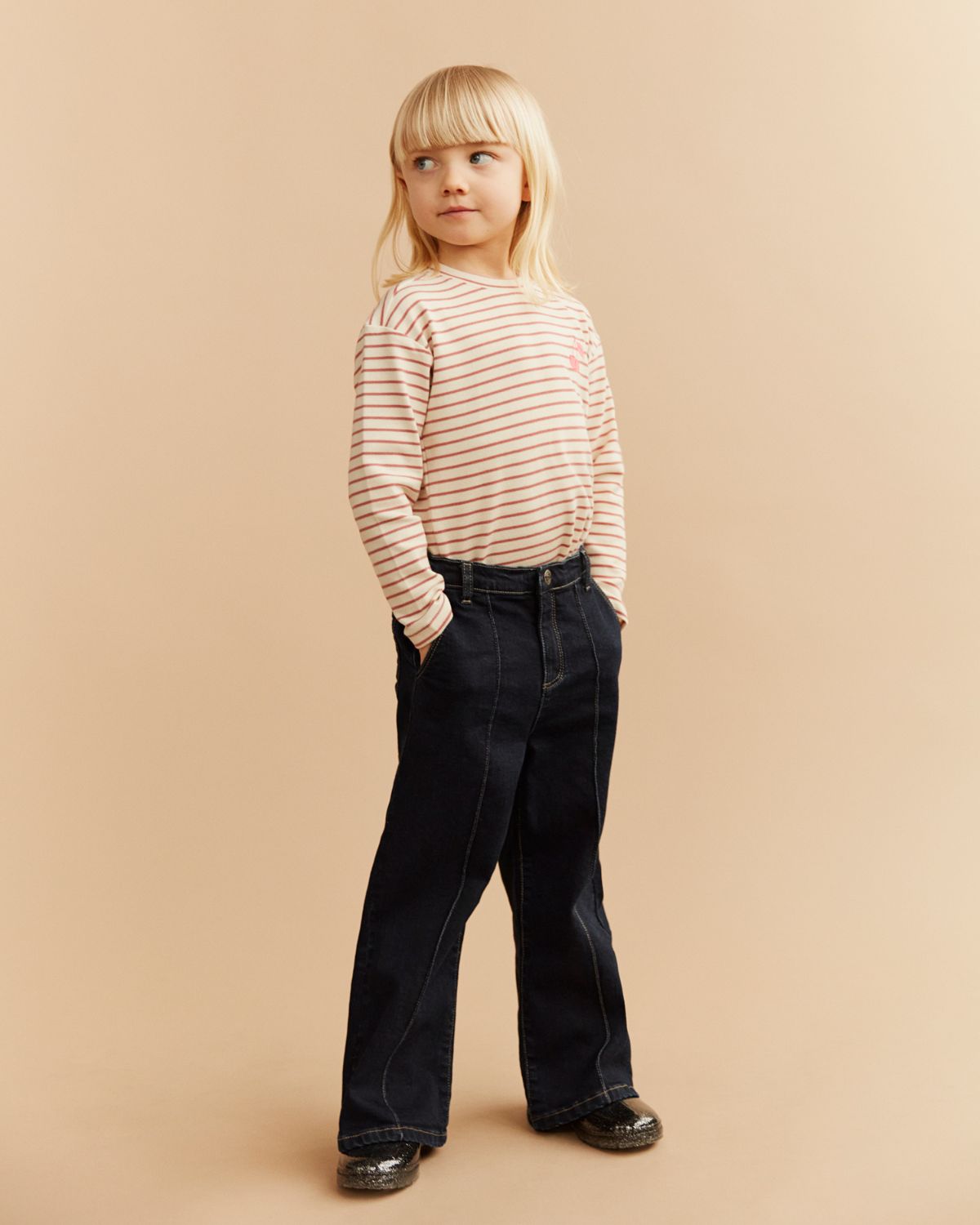 Sofie Schnoor KIDS PERNILLASK T-SHIRT LONG SLEEVE T-shirt Long Sleeve 0140 Off White Striped