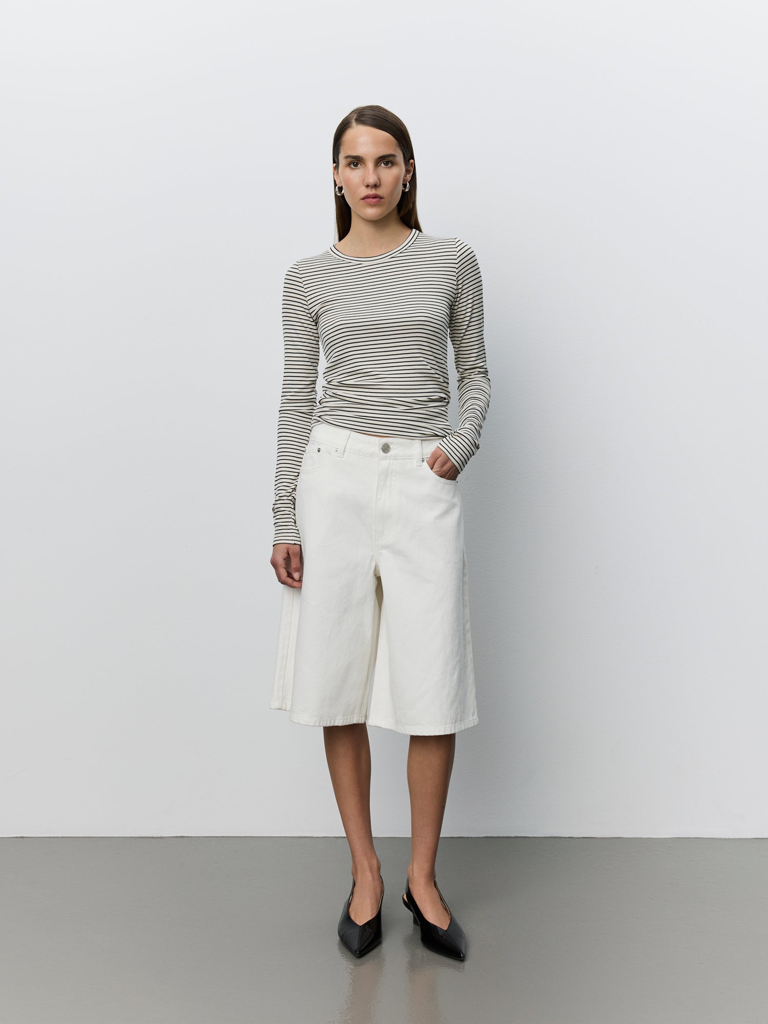 Sofie Schnoor WOMEN PETRICIASW STRIBE T-SHIRT LANGÆRMET T-shirt lang ærmet 0104 Off white