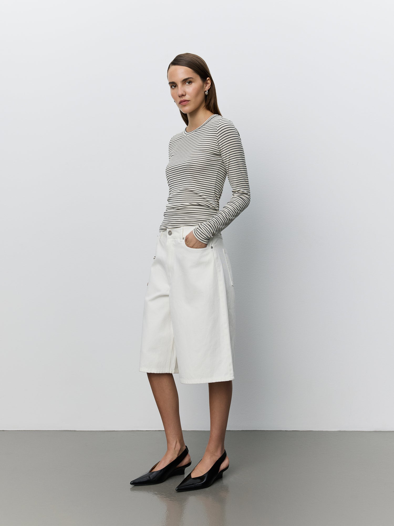 Sofie Schnoor WOMEN PETRICIASW STRIBE T-SHIRT LANGÆRMET T-shirt lang ærmet 0104 Off white