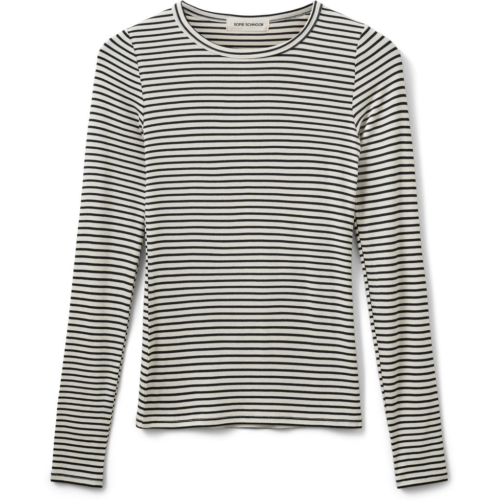 Sofie Schnoor WOMEN PETRICIASW STRIBE T-SHIRT LANGÆRMET T-shirt lang ærmet 0104 Off white