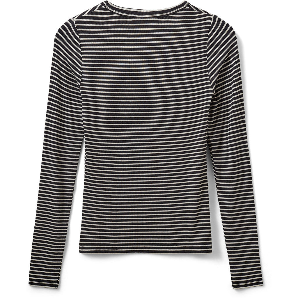 Sofie Schnoor WOMEN PETRICIASW STRIBE T-SHIRT LANGÆRMET T-shirt lang ærmet 1017 Black striped