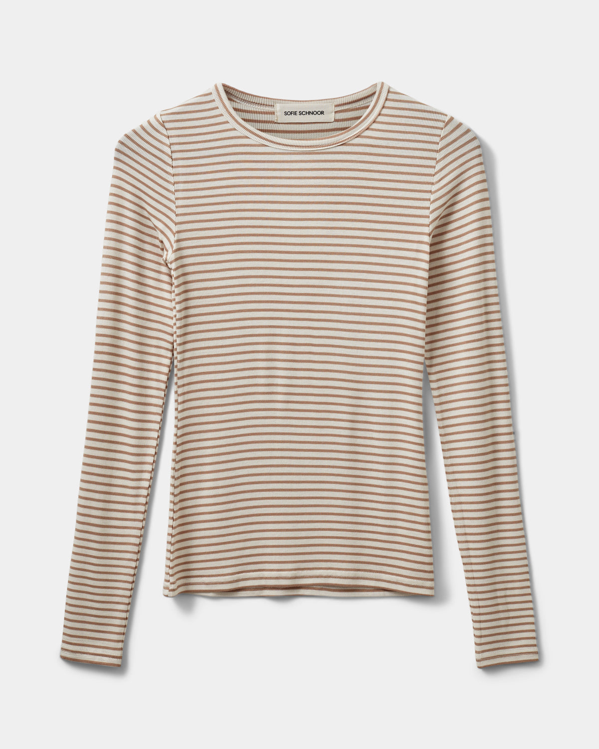 Sofie Schnoor WOMEN PETRICIASW STRIBE T-SHIRT LANGÆRMET T-shirt lang ærmet 7120 Beige Striped