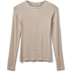 PETRICIASW STRIPE T-SHIRT LONG SLEEVE - Beige Striped