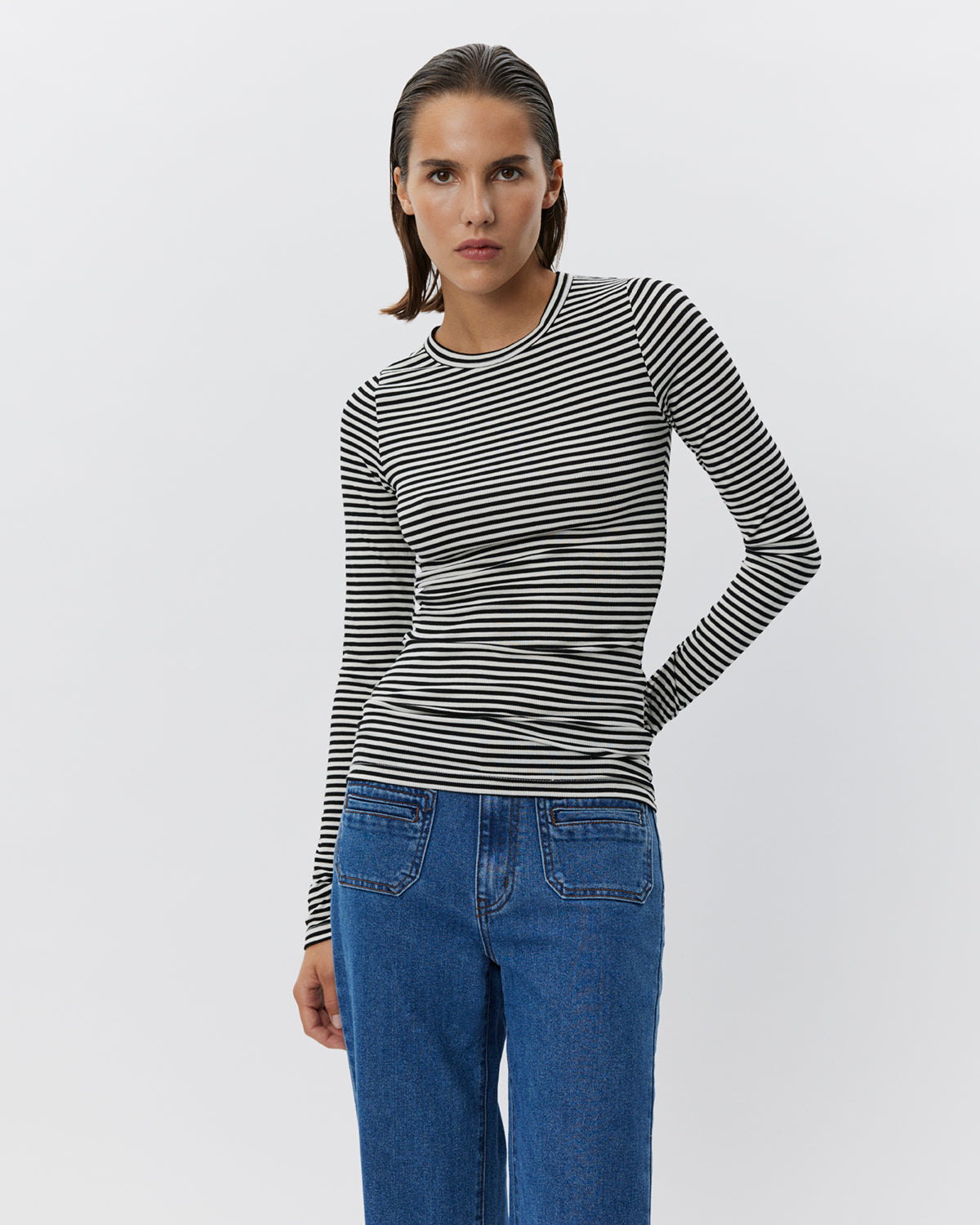 Sofie Schnoor WOMEN PETRICIASW STRIPE T-SHIRT LONG SLEEVE T-shirt Long Sleeve 1017 Black striped