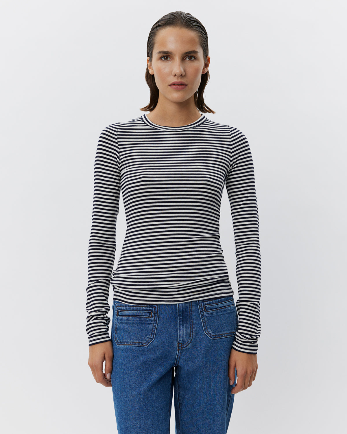 Sofie Schnoor WOMEN PETRICIASW STRIPE T-SHIRT LONG SLEEVE T-shirt Long Sleeve 5112 Navy Striped