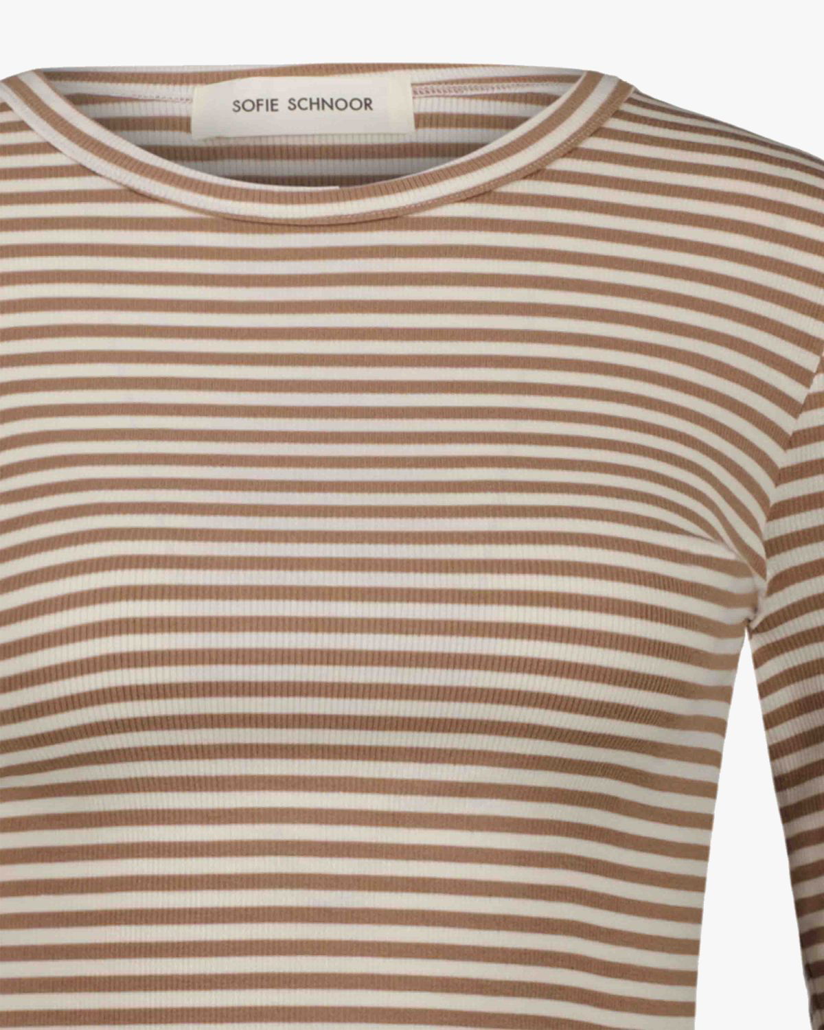 Sofie Schnoor WOMEN PETRICIASW STRIPE T-SHIRT LONG SLEEVE T-shirt Long Sleeve 7120 Beige Striped