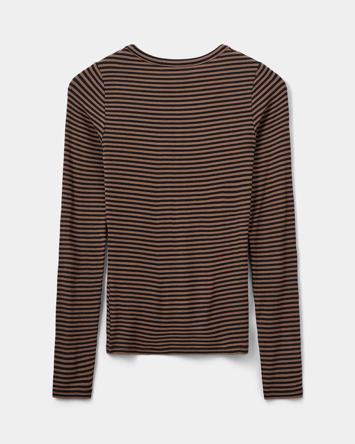 Sofie Schnoor WOMEN PETRICIASW STRIPE T-SHIRT LONG SLEEVE T-shirt Long Sleeve 7140 Light Brown Black striped