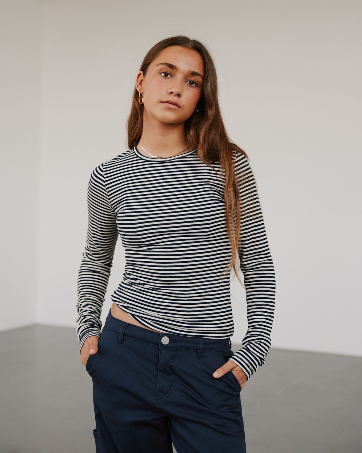 Sofie Schnoor YOUNG PETRICIASY T-SHIRT LONG SLEEVE T-shirt Long Sleeve 5112 Navy Striped