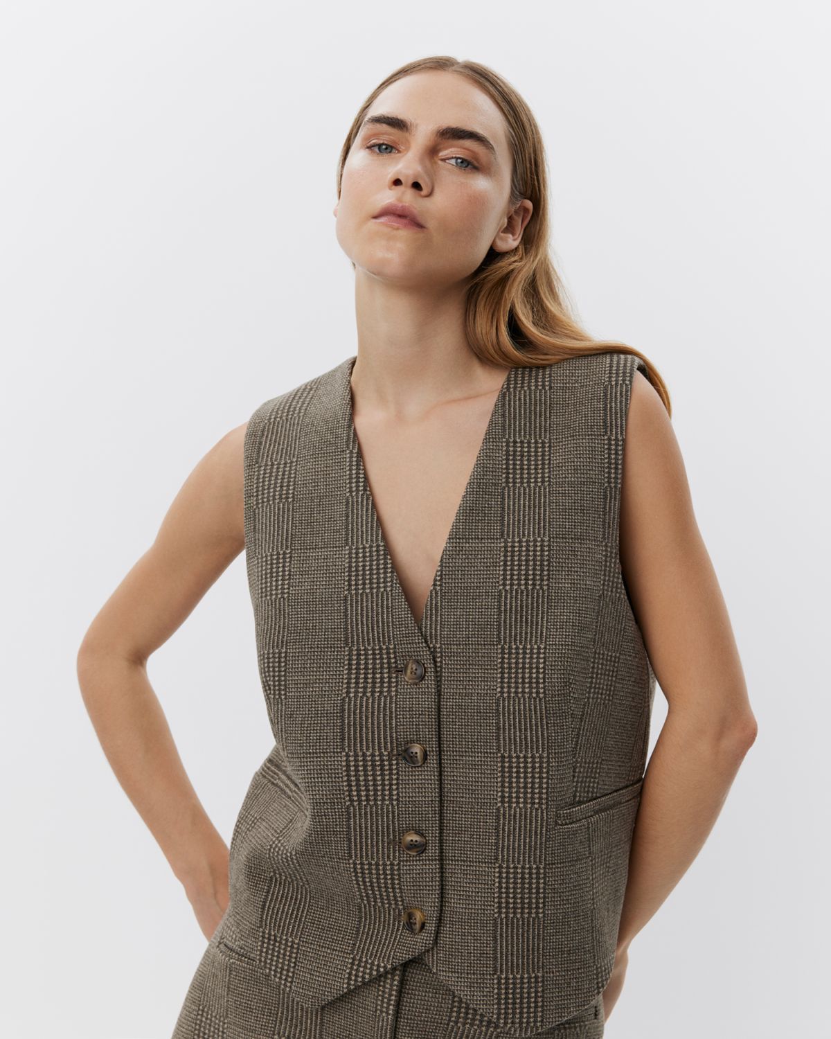 Sofie Schnoor WOMEN PHOENIXSW VEST Vest 9007 Brown check