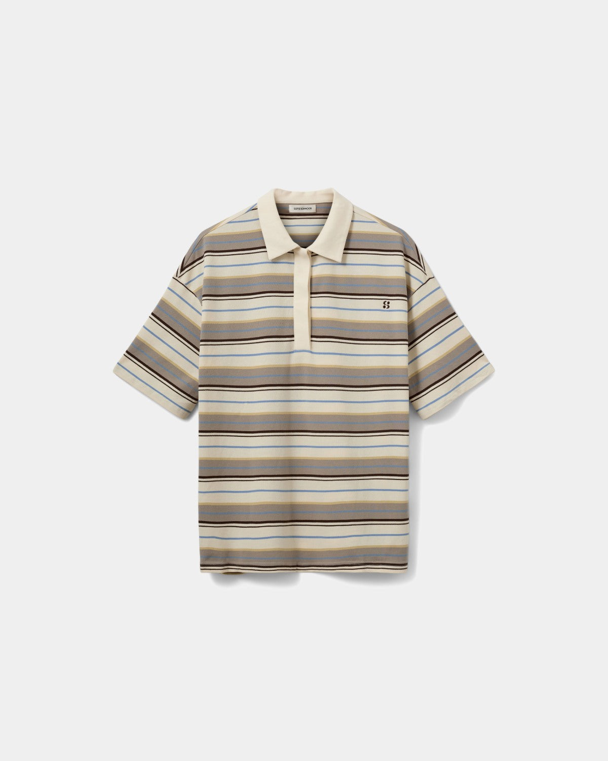 Sofie Schnoor WOMEN PILSW OVERSIZE STRIBET POLO T-SHIRT T-shirt 0140 Off White Striped