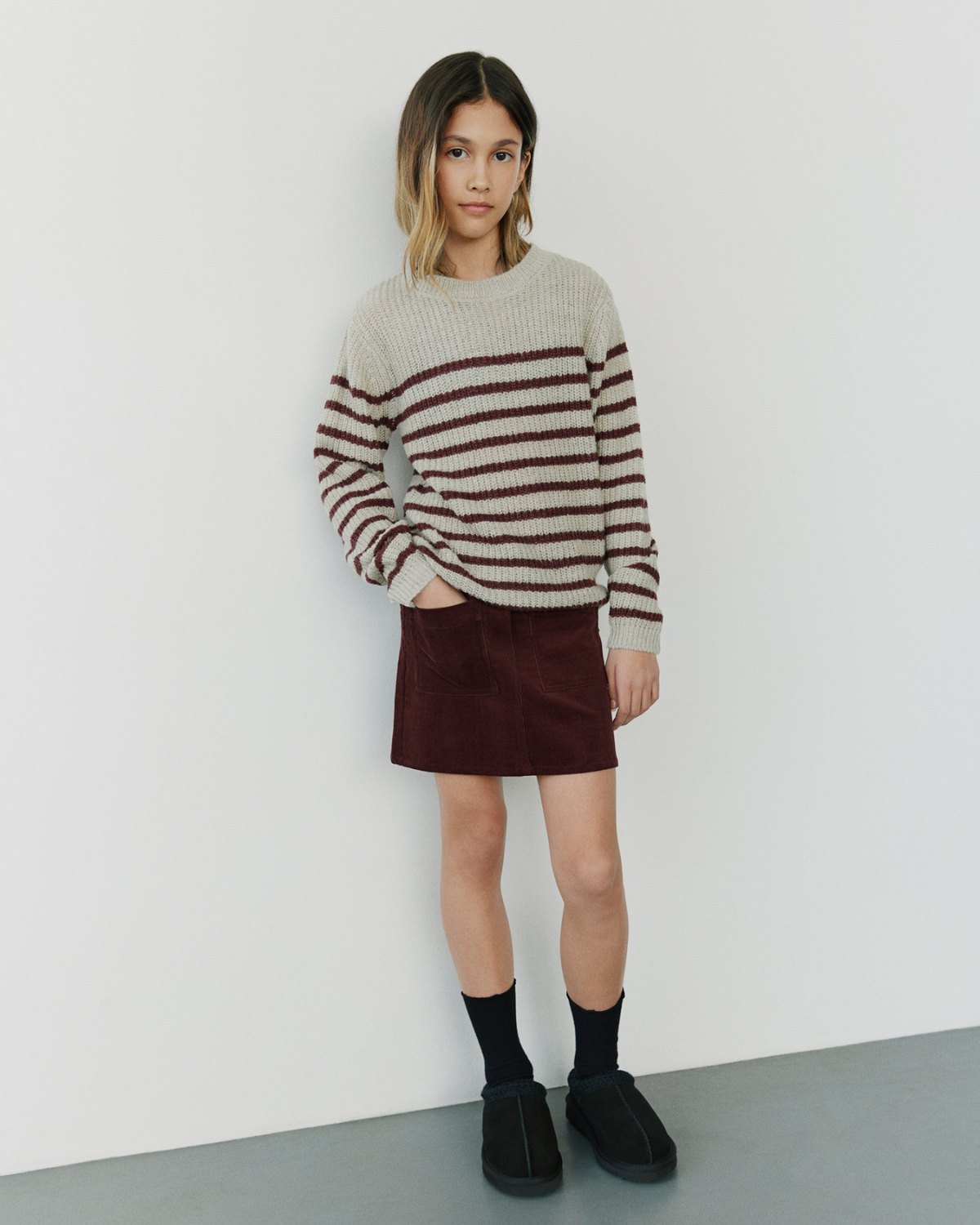 Sofie Schnoor YOUNG POLLYSY KNIT Knit 4164 Plum stripe