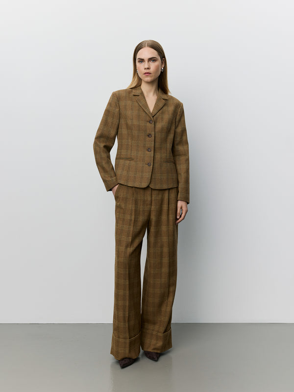 POPPYSW CHECKED BLAZER