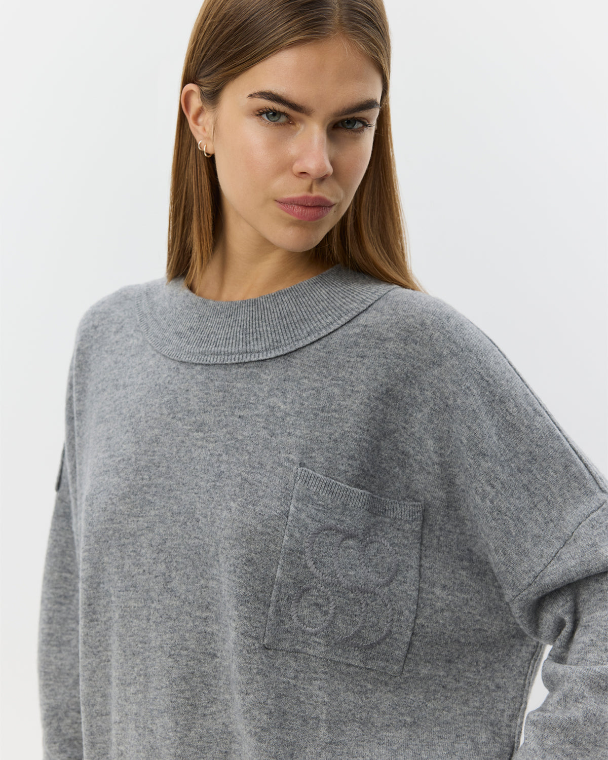 Sofie Schnoor WOMEN PORTIASW STRIK SWEATER Strik 8000 Grey Melange